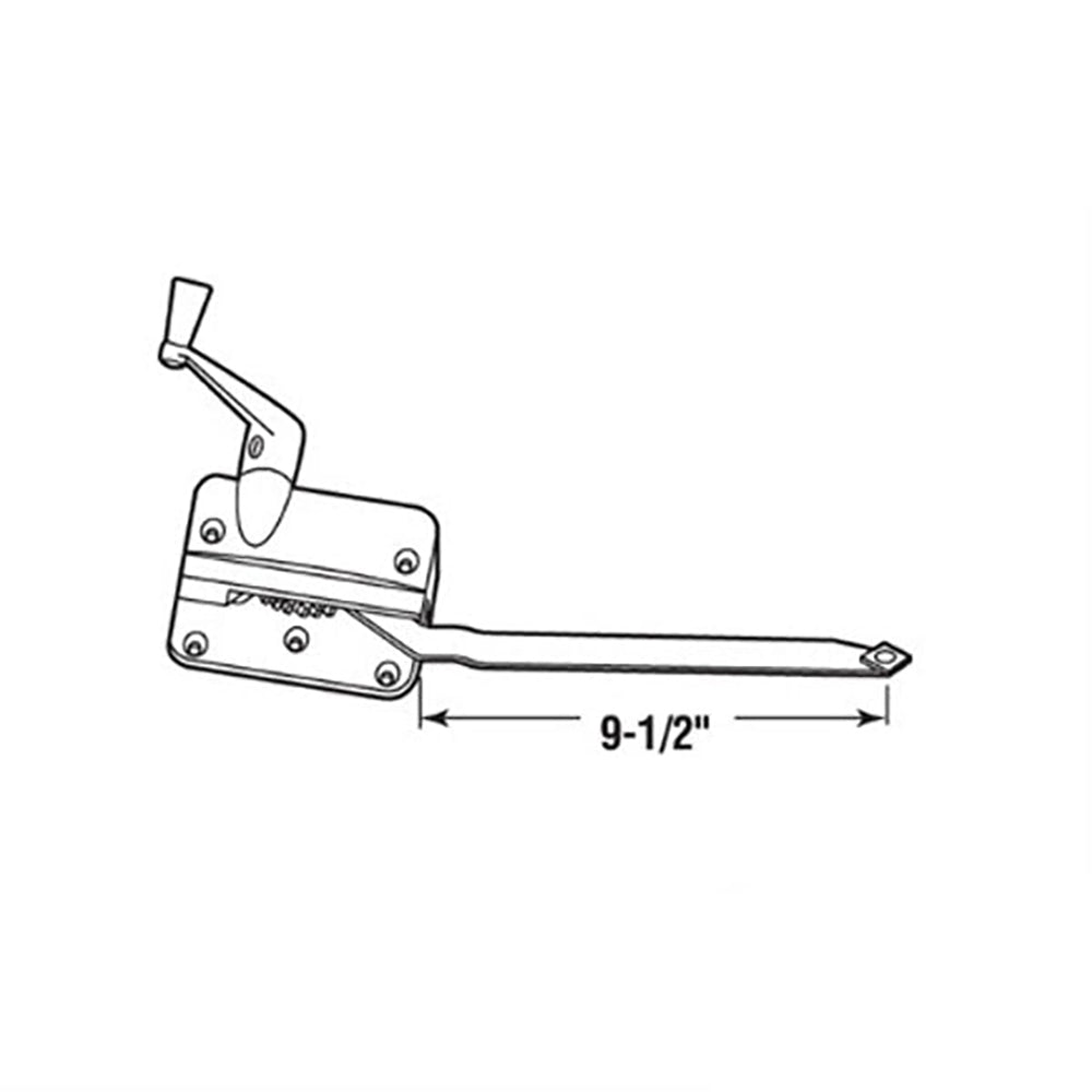 Andersen Left Handed Operator and Handle, 9-1/2 Inch Arm, Square Shoe - Bronze