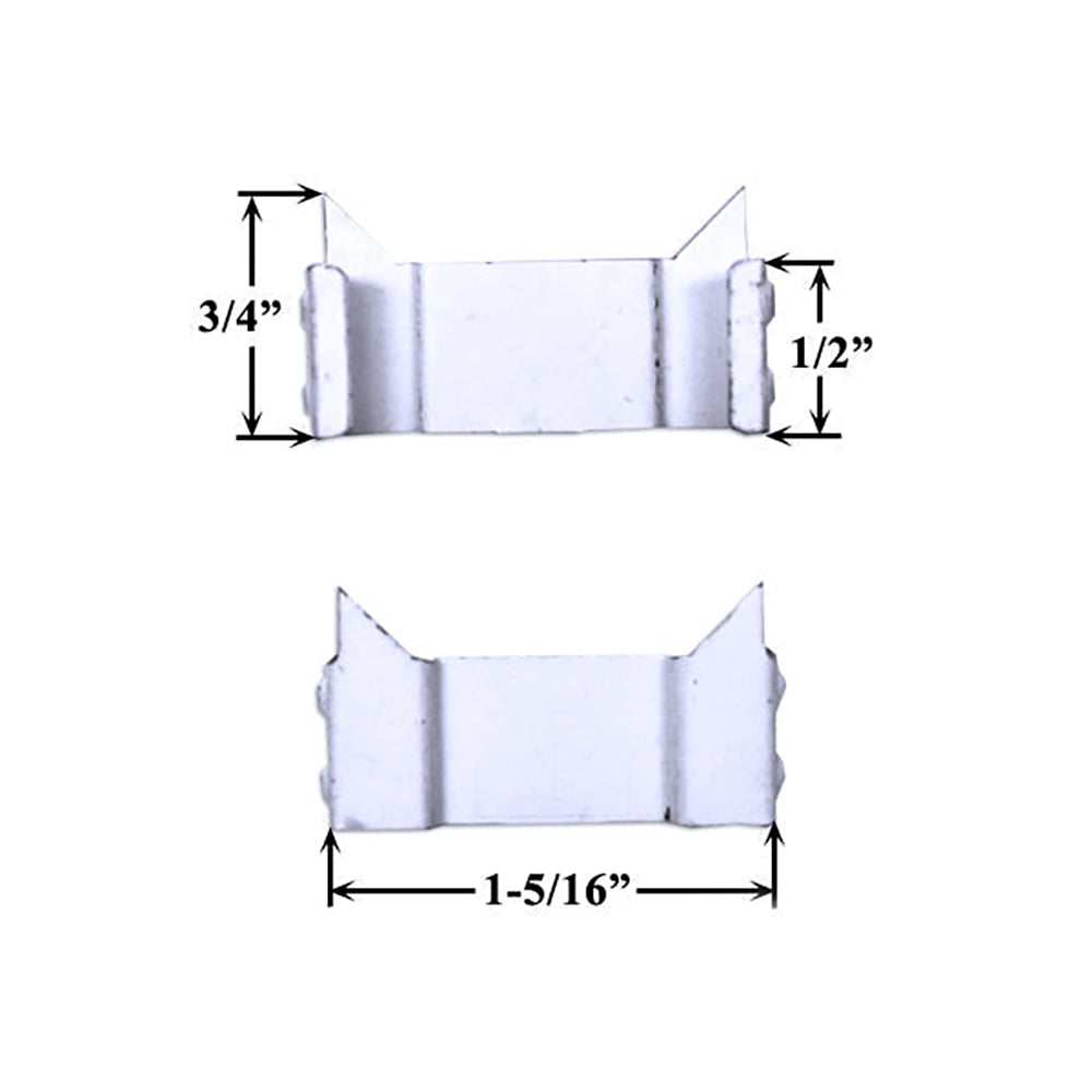 Andersen Perma-Shield Gliding Door Metal Grille Clip, Old Style, Wide Grids - White