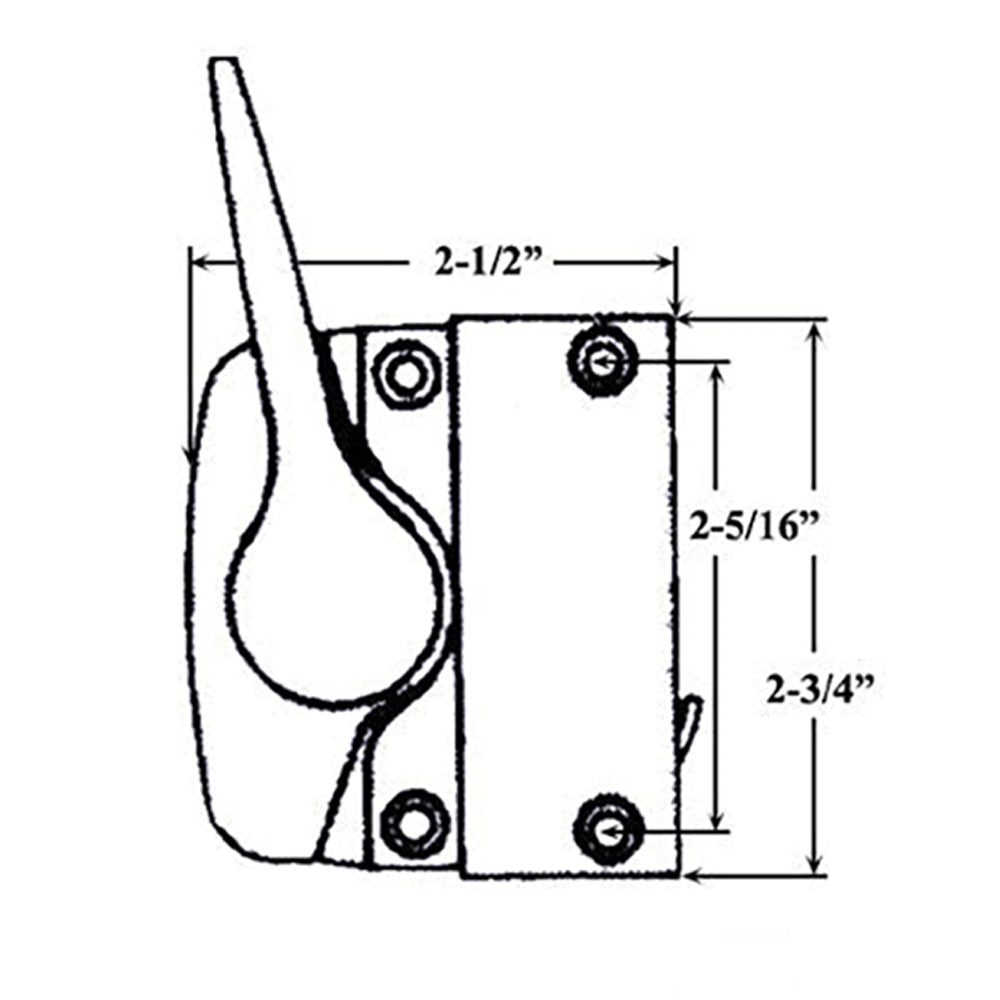 Andersen Right Hand Primed Casement Sash Lock - Bronze