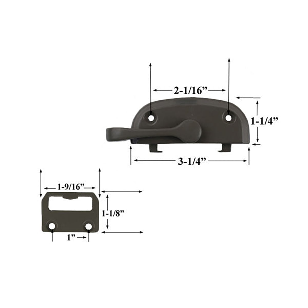 Andersen Sash lock 200 series Gliding Window -  Stone