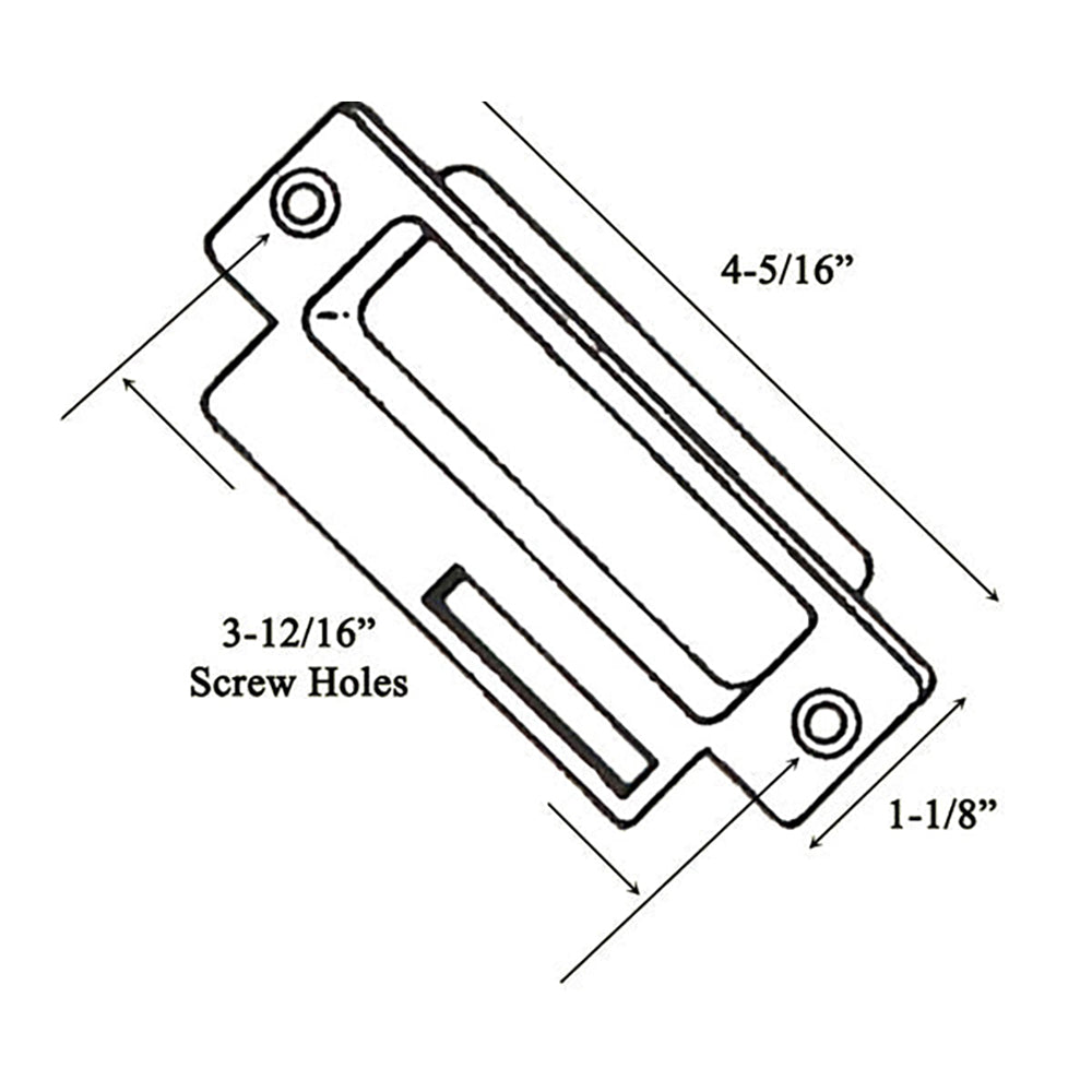 Andersen Screen Door Handle, 2 Panel Inside - Stone