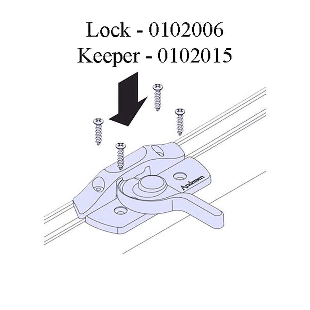 Andersen Screw Pack for 400 Series Woodwright Sash Lock & Keeper - Stone