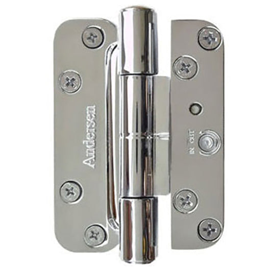 Andersen Single Hinge, Left Hand (2005-Present) - Polished Chrome