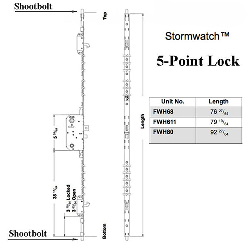 Andersen Stormwatch 5-Point Lock AP/PA - FWH611  Door