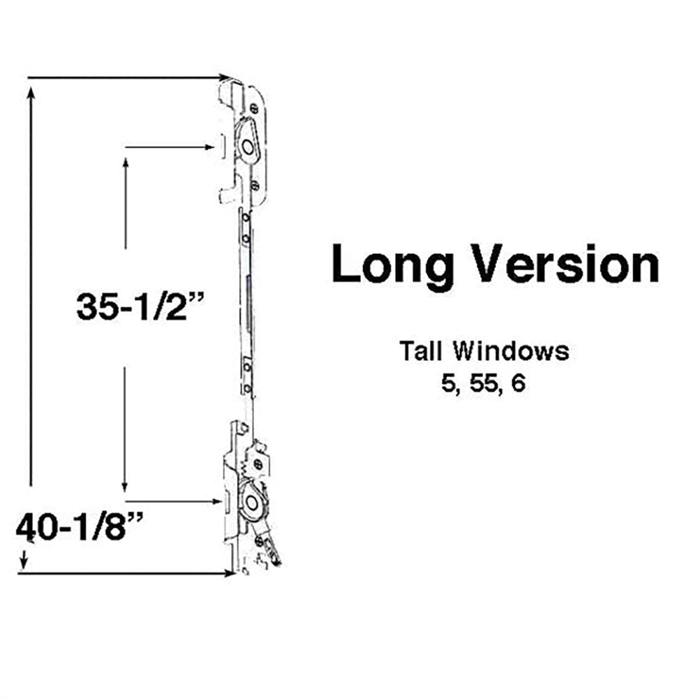 Andersen Tandem Replacement Casement Lock, Long, Left Hand