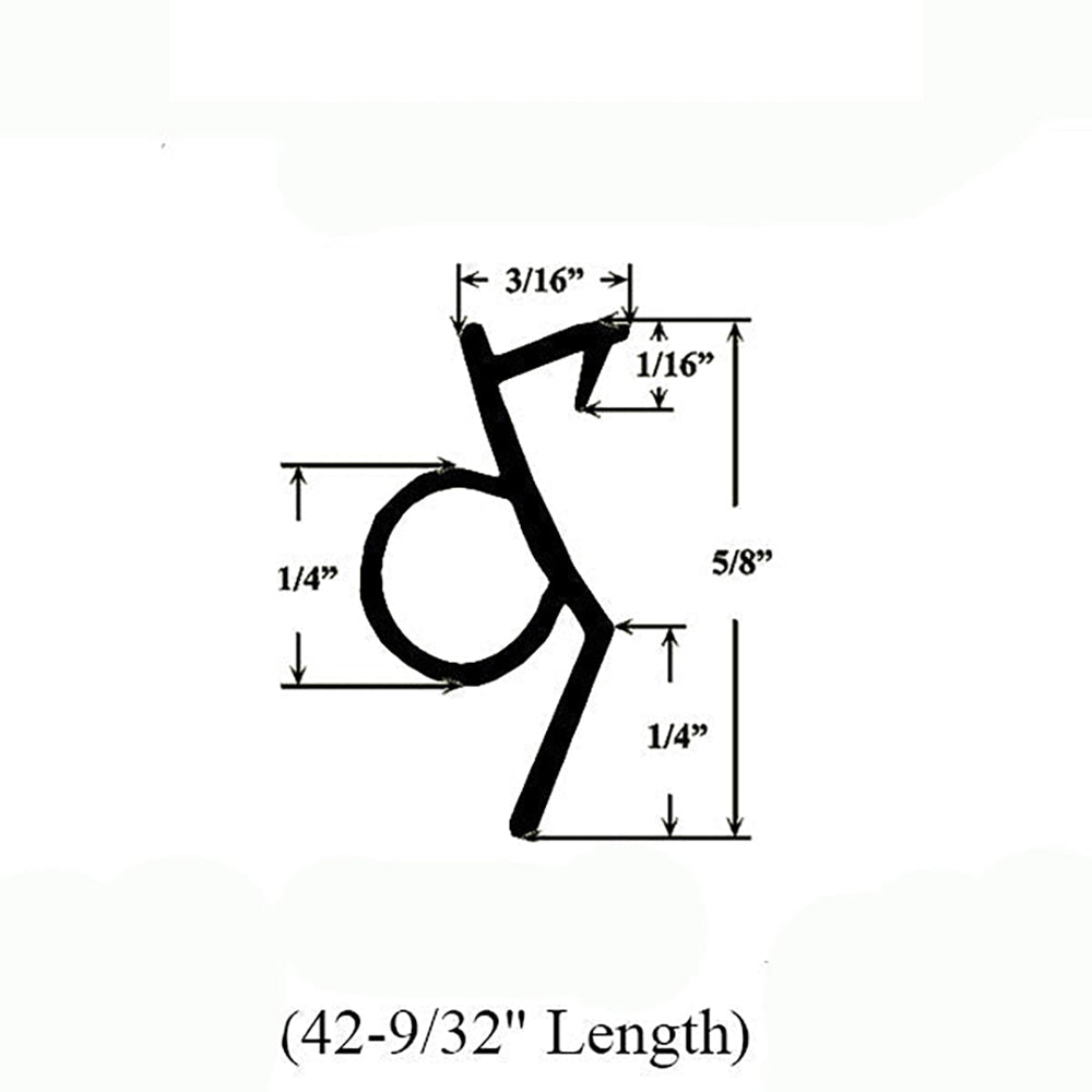 Andersen Upper Check Rail  TW38 Weatherstrip 42-9/32 Length