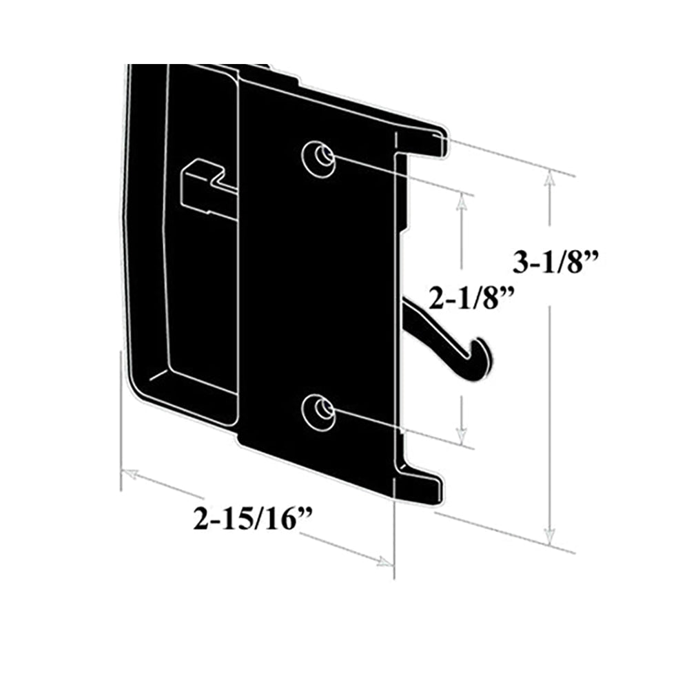 Andersen Window - Frenchwood Gliding Door - Screen Door Handle, Inside 4 Panel - Forest Green