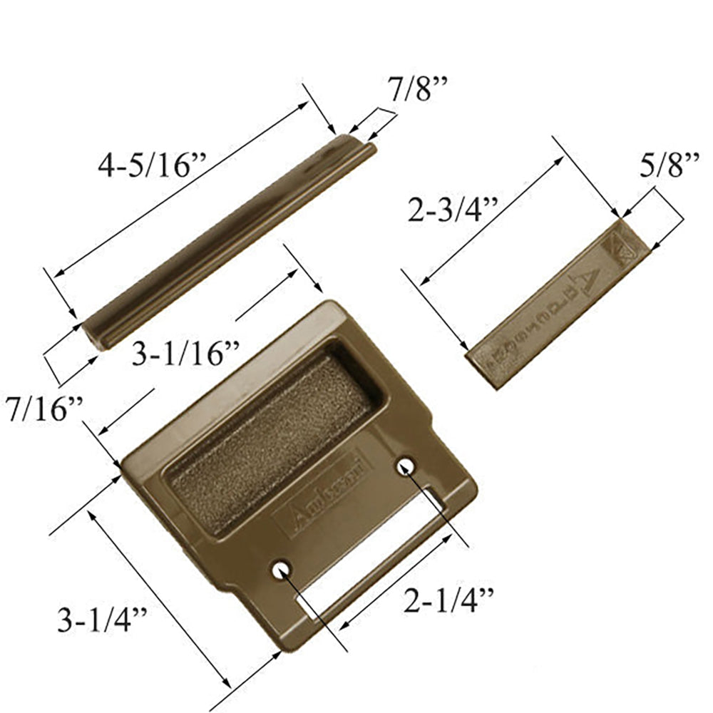 Andersen Frenchwood Gliding Doors Screen Hardware Kit in Stone