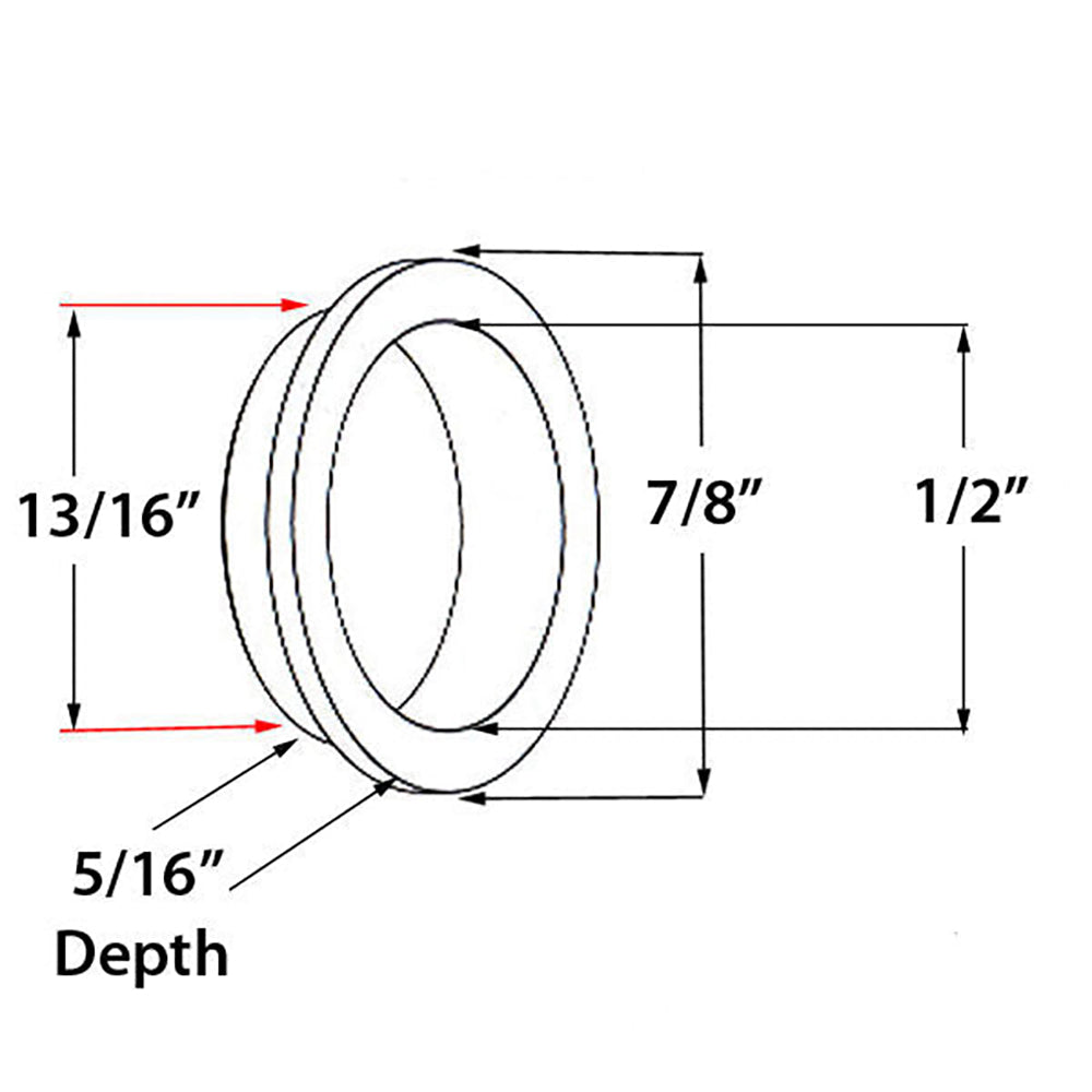 Andersen Newbury Series Bushing Screw Pack Half inch Diameter for Handle in Black