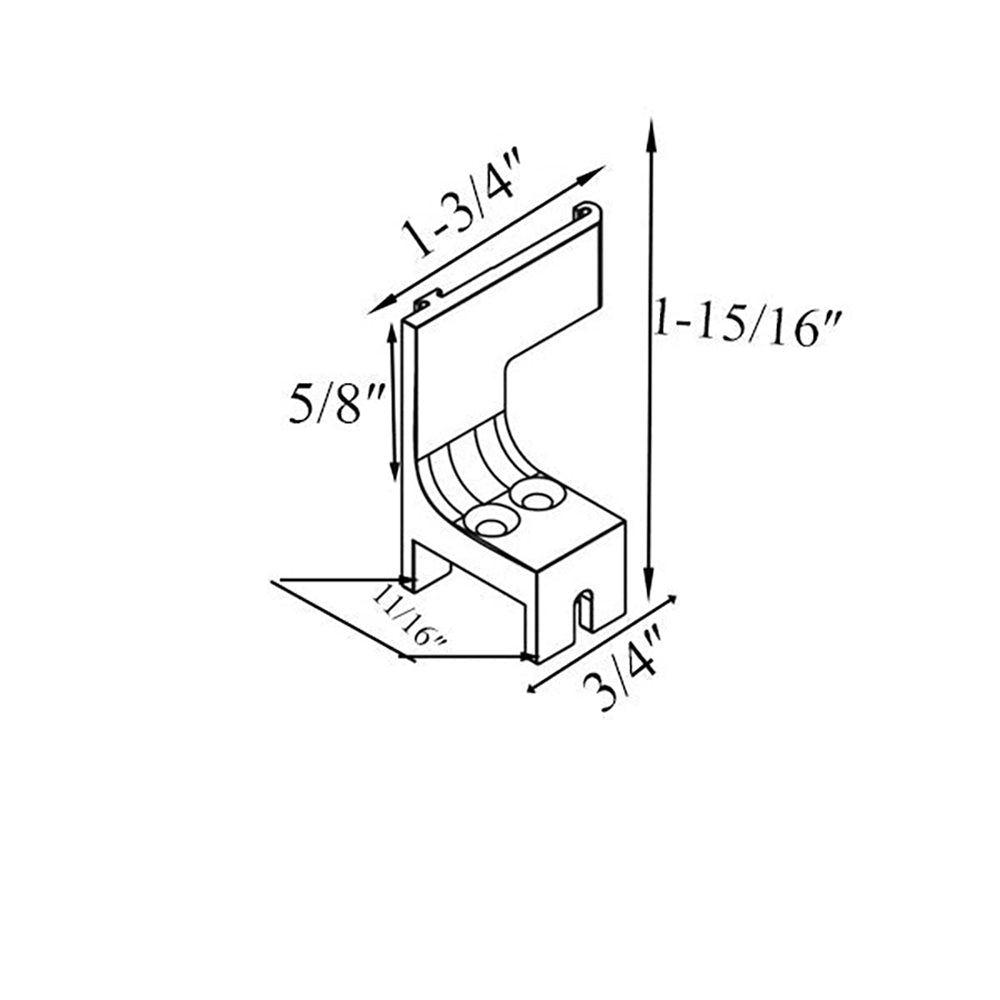 Cassette Retainer w/screws - Insect Screen Retractable - for Andersen FGD - Right - Terratone