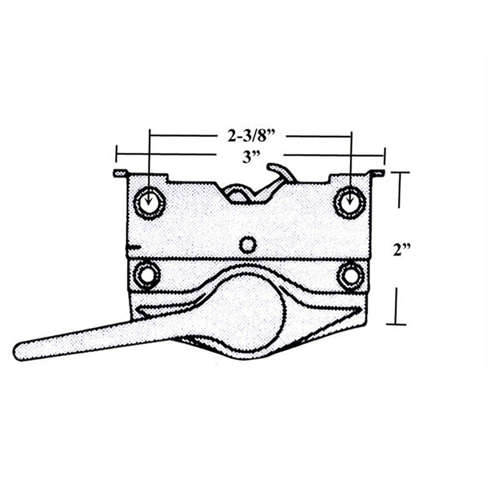 Discontinued - Andersen Casement Sash Lock 1945-1960 - Left, Bronze