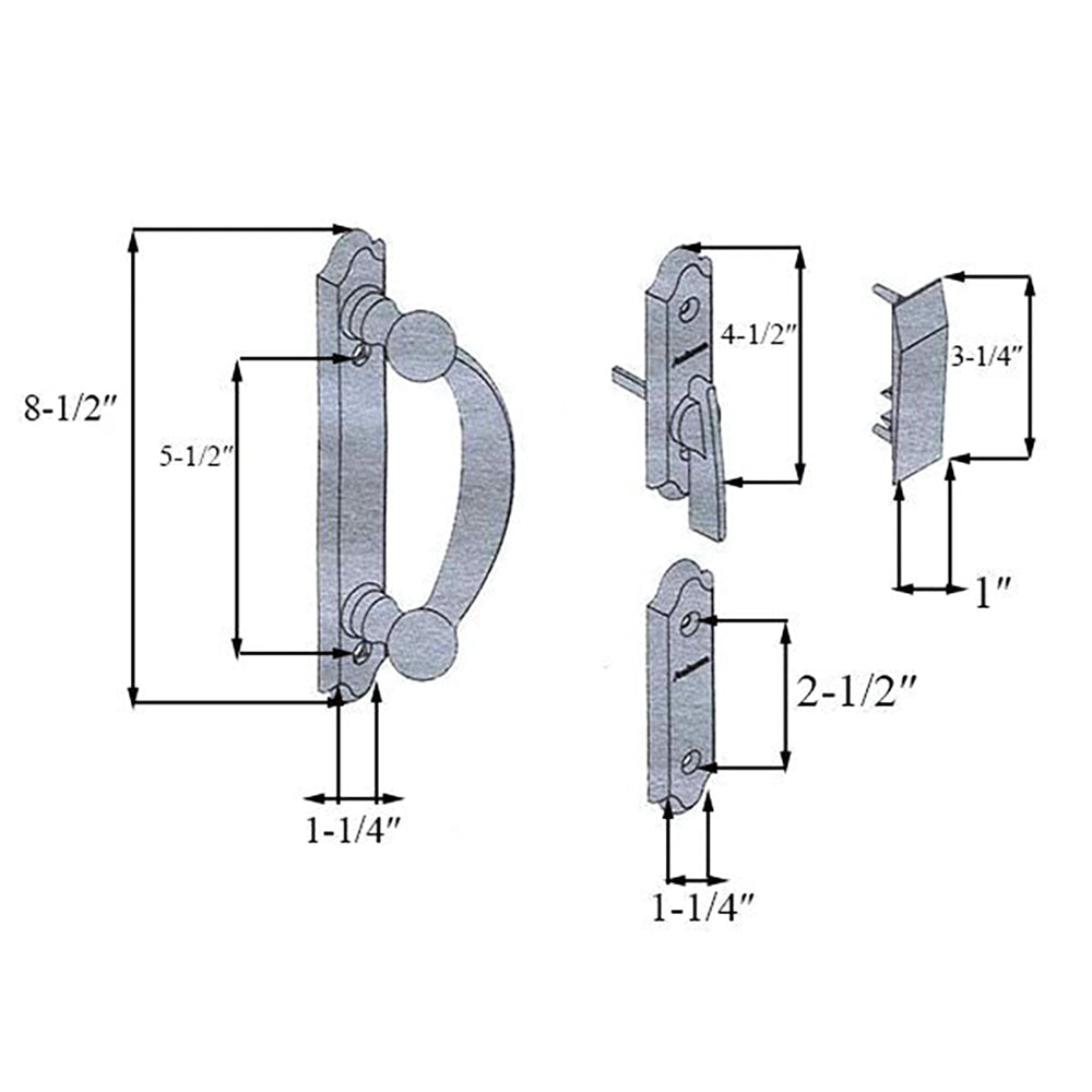 Encino 2 Panel Complete Gliding Door Trim Set