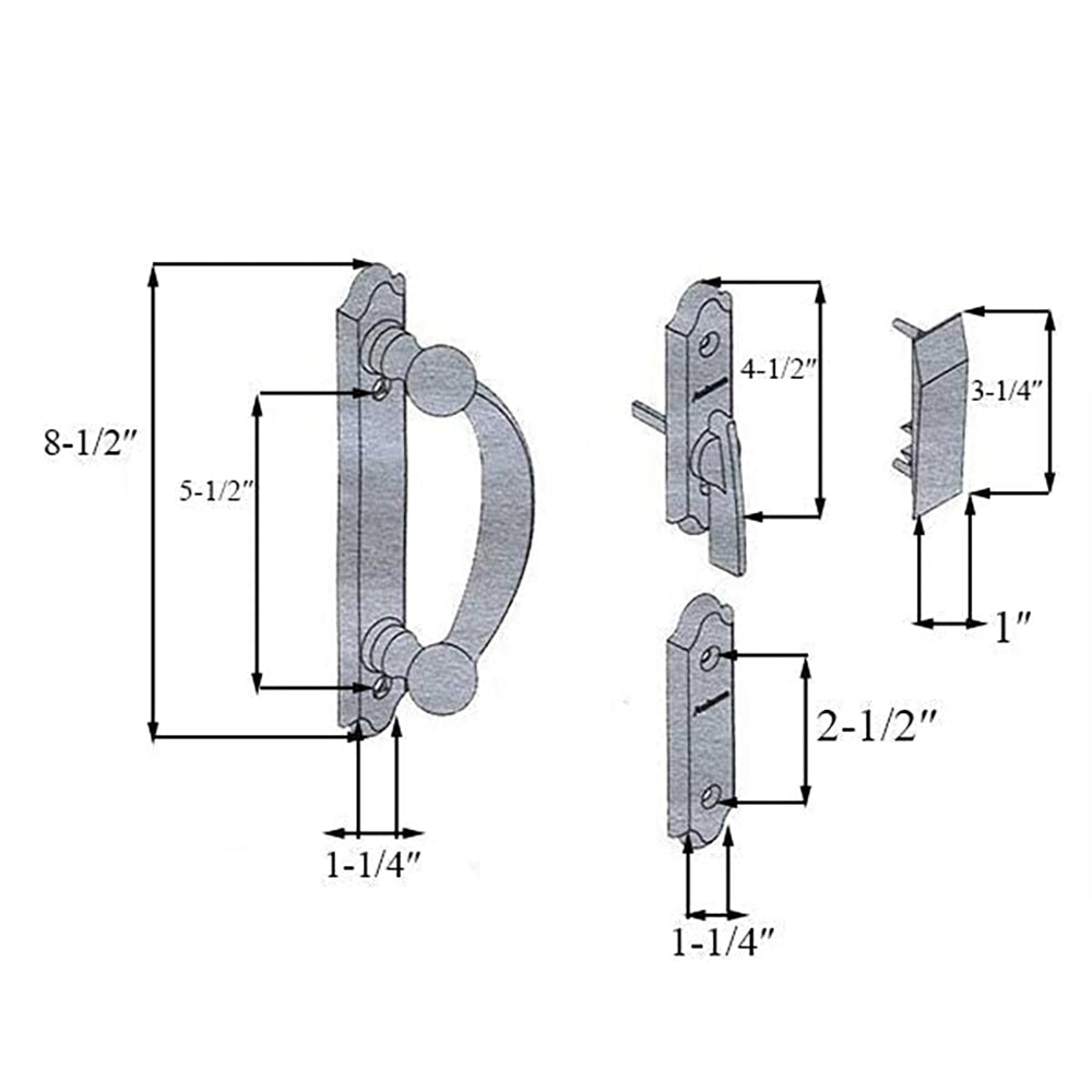 Encino 4 Panel Complete Gliding Door Trim Set