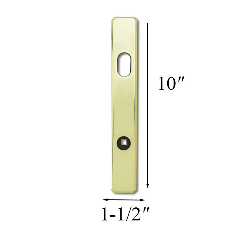 Escutcheon Plate, Active Exterior - H.P. Bright Brass