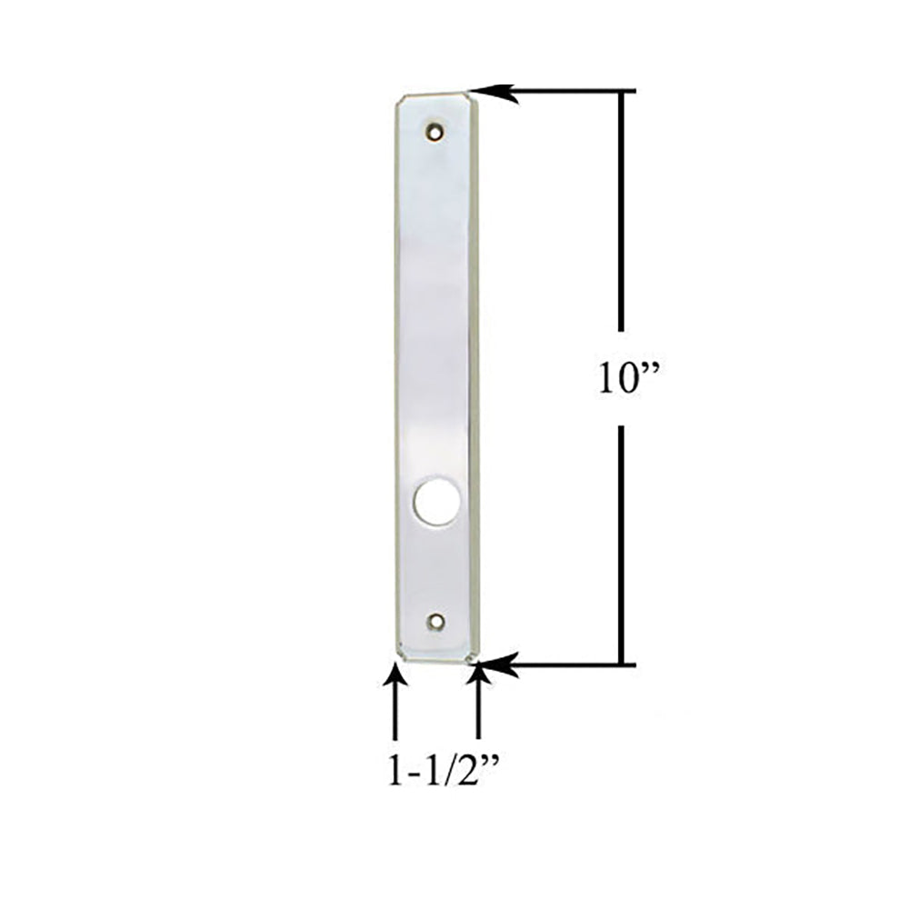 Plaque d'écusson, porte passive extérieure Newbury - Chrome poli