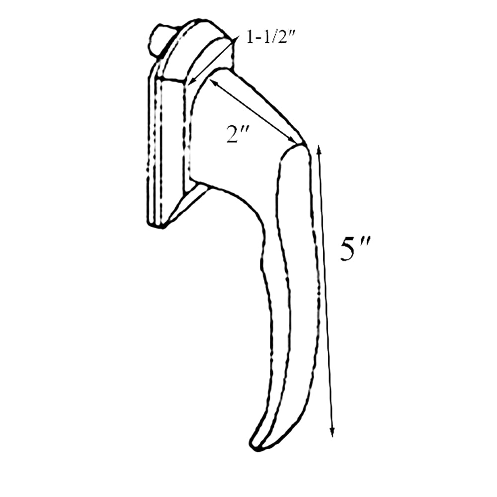 Gliding Window Lock Handle, Perma-Shield - Brass