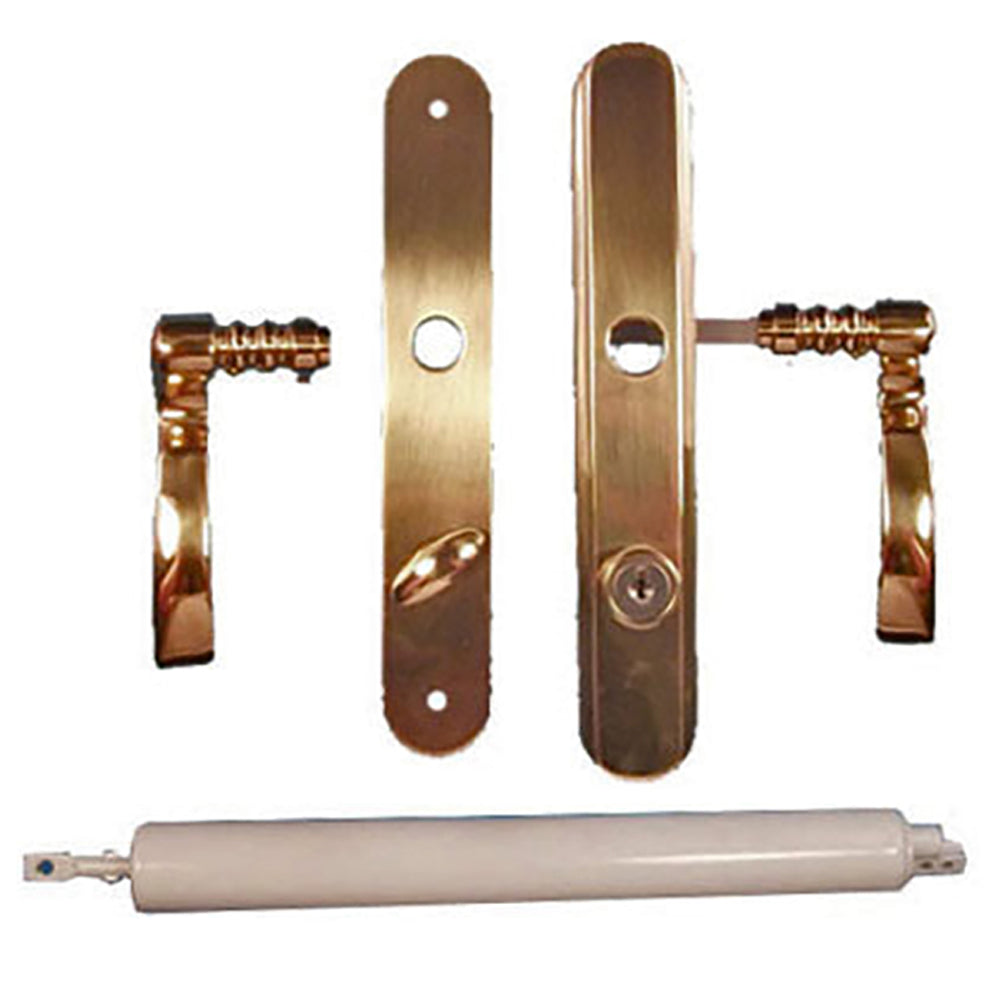 Hardware Kit, Handle and Closer - Brass / White