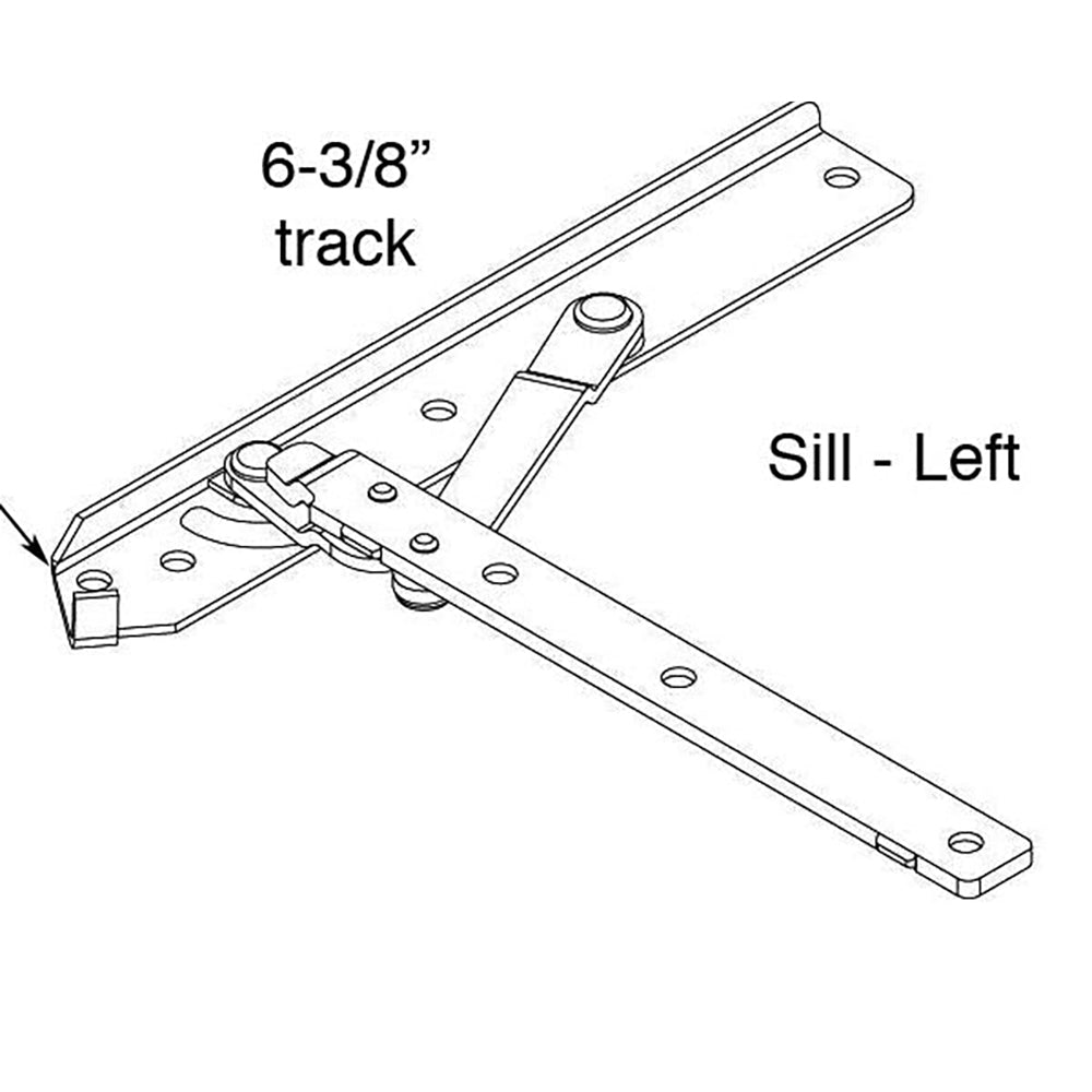 Hinge, Sill, Left  22 Inch  Standard Andersen Casement Enhanced