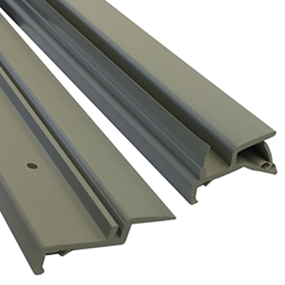 Interlock Weatherstrip Set for 6 foot 8 inch Door Height. Overall Length is 76.4375 inches