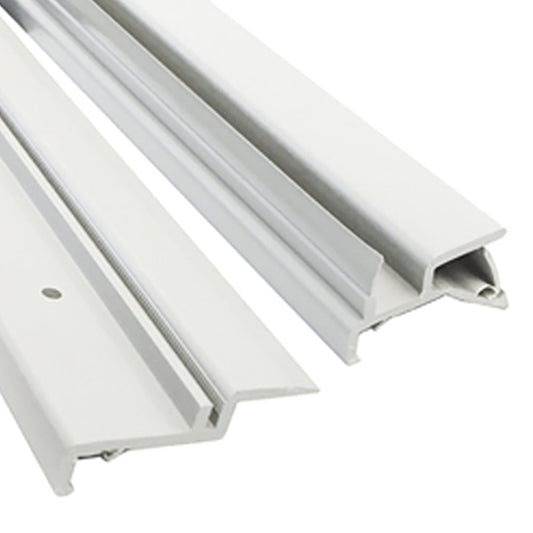 Interlock Weatherstrip Set for 6 foot 8 inch Door Height. Overall Length is 76.4375 inches