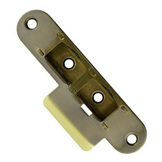 Latch and DeadBolt Receiver Left Hand - Ant. Brass - Frenchwood