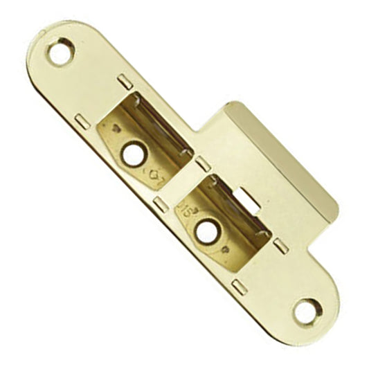 Latch and DeadBolt Receiver, Right Hand - Bright Brass