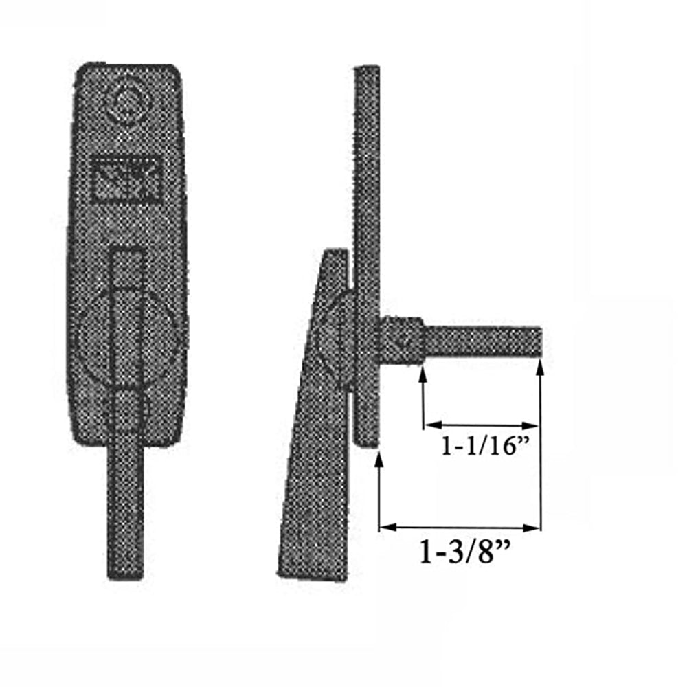 Pestillo de pulgar para puerta corrediza interior de Newbury - Elija color