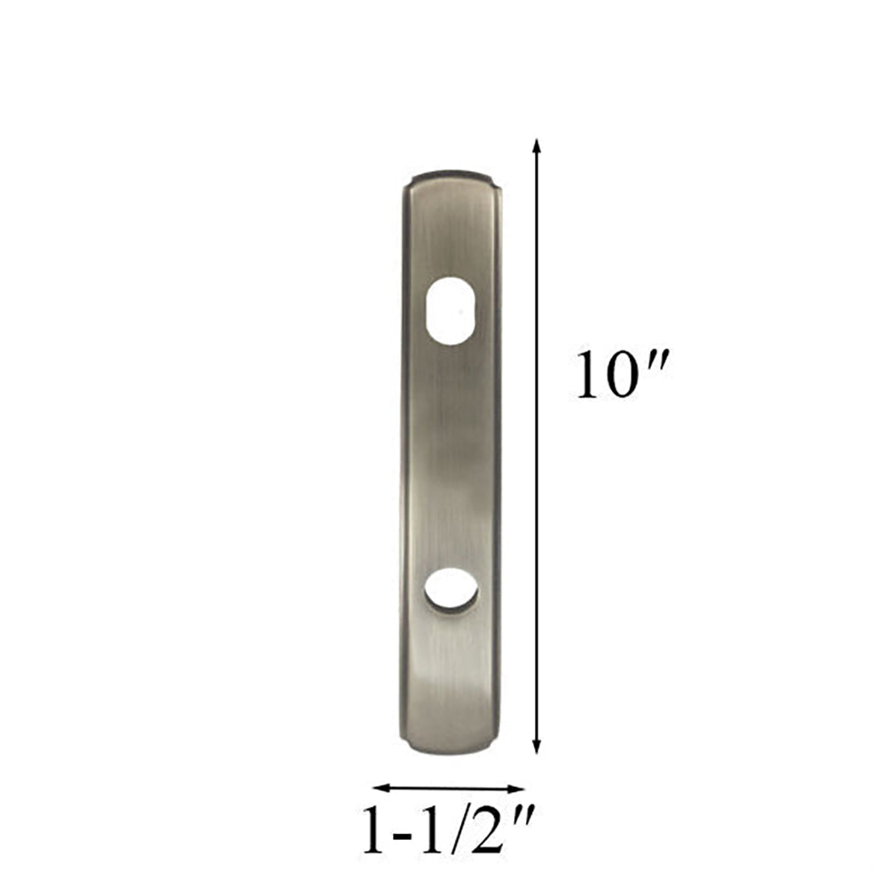 Newbury Passive Exterior Escutcheon Plate in Satin Nickel