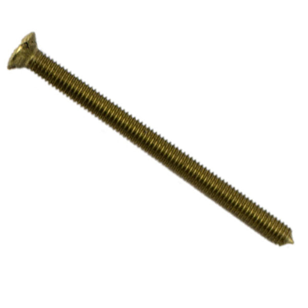 Screw, 4mm x 56mm  Escutcheon Plate - Brass