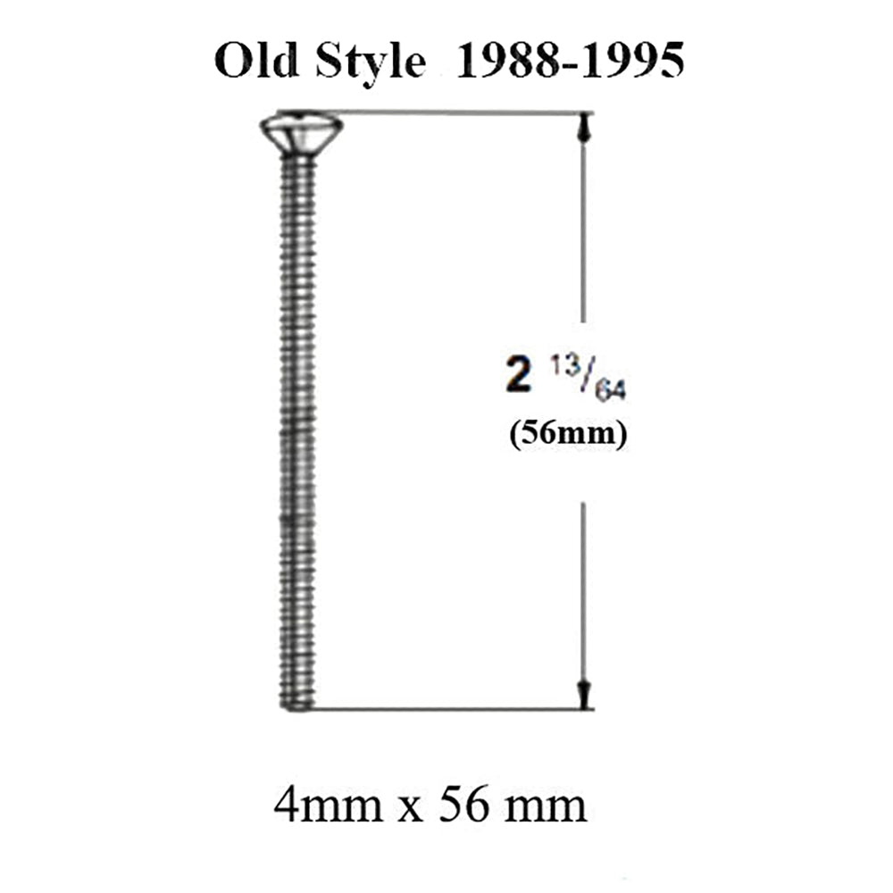 Screw, 4mm x 56mm  Escutcheon Plate - Brass