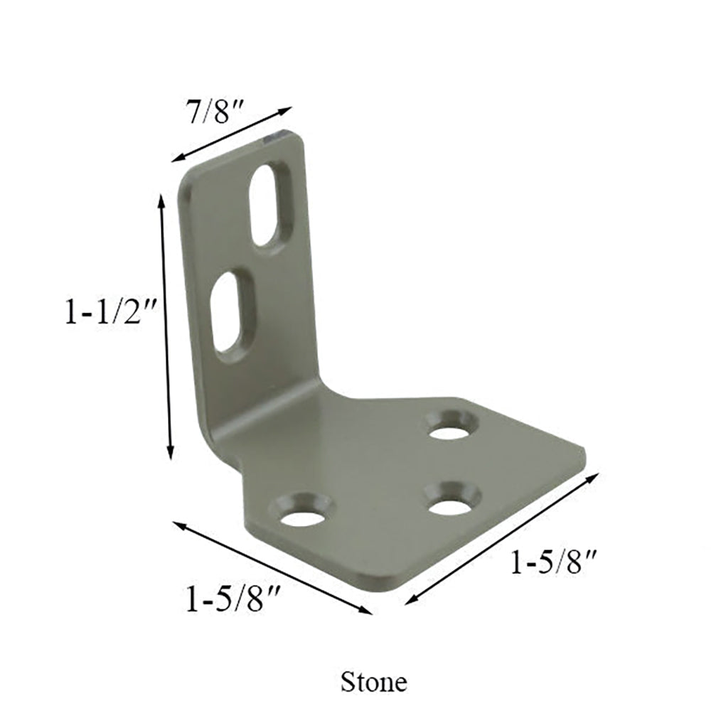 Stationary Panel Head Bracket Clip for Andersen Sliding Doors in Stone