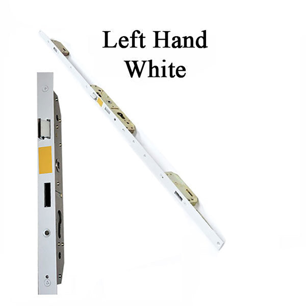 Storm Door Multipoint Lock (MPL), 2 Hooks and Deadbolt, LH - White