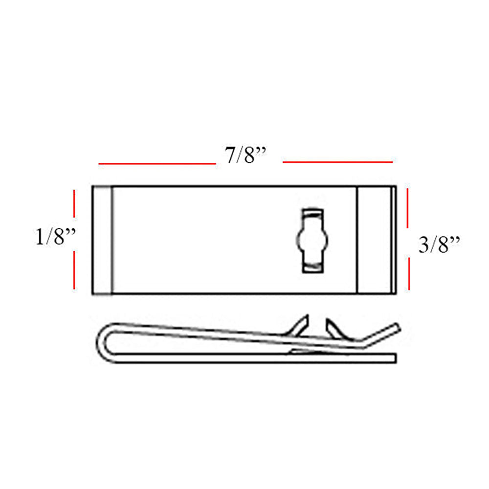 U Clip, used on AP/PA latch bolt receiver (1988 - Present)