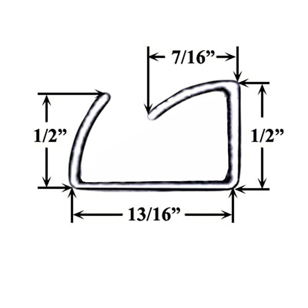 White Side Jamb Weatherstrip for  6 foot 11 inch Door Height