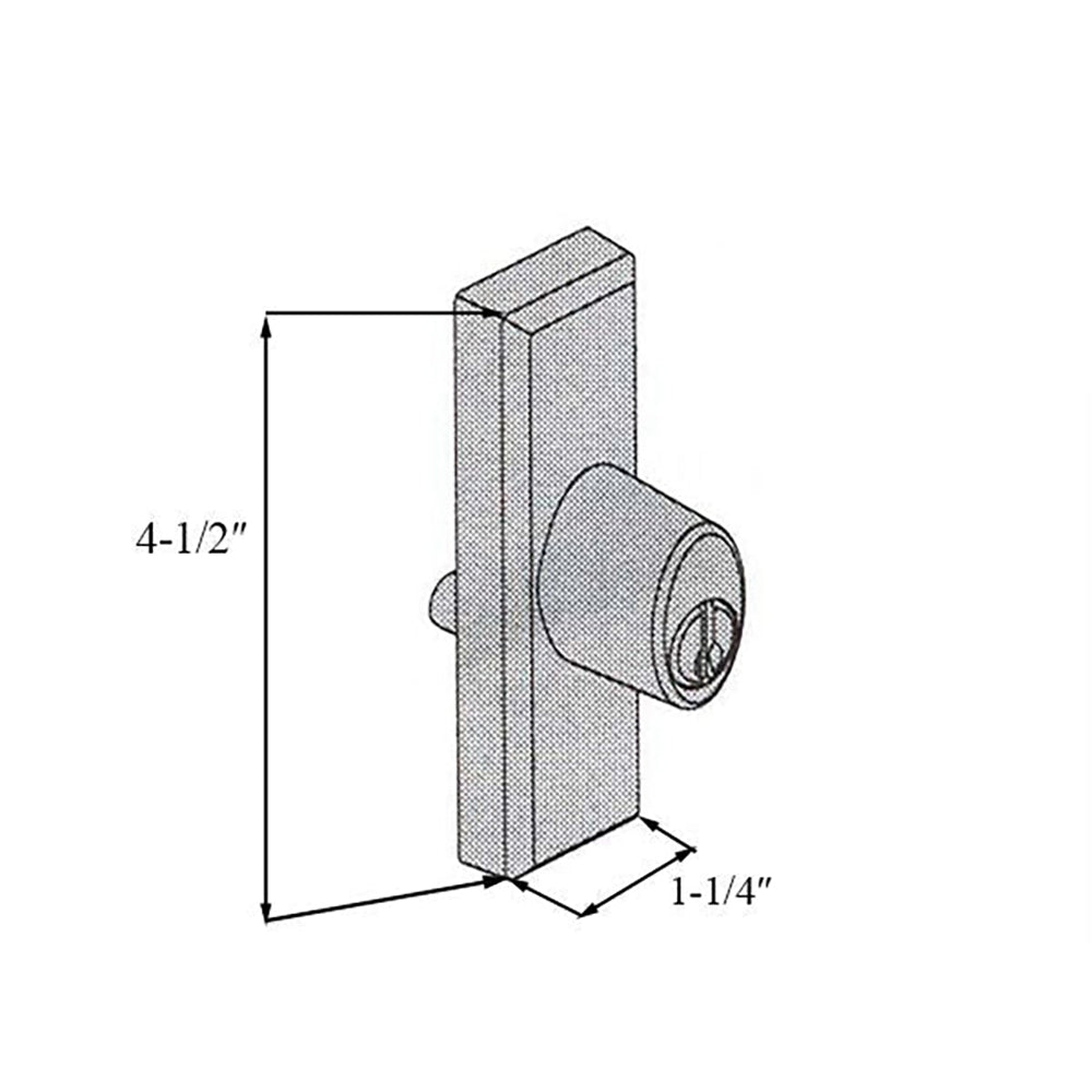 Yuma Exterior Gliding Door Keyed Lock